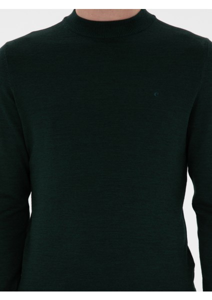 Erkek Zümrüt Slim Fit Basic Kazak 50296402-VR055