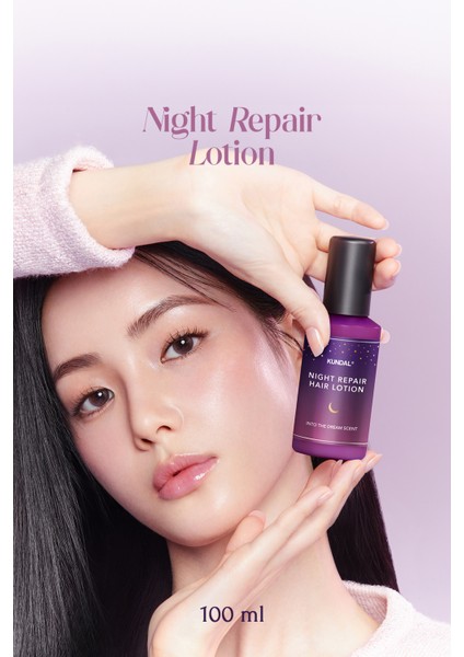 Yoğun Onarıcı Nemlendirici ve Şekillendirici Saç Bakım Losyonu KUNDAL Night Repair Hair Lotion