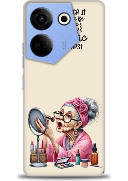 Tecno Camon 20 Pro 4g Kılıf Hd Baskılı Kılıf + Seramik Tam Kaplayan Ekran Koruyucu 48