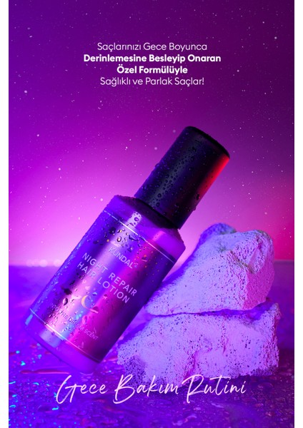 Yoğun Onarıcı Nemlendirici ve Şekillendirici Saç Bakım Losyonu KUNDAL Night Repair Hair Lotion