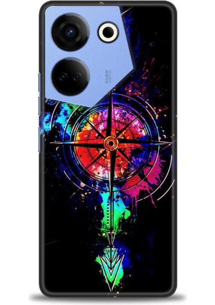 Tecno Camon 20 Pro 4g Kılıf Hd Baskılı Kılıf + Seramik Tam Kaplayan Ekran Koruyucu 86