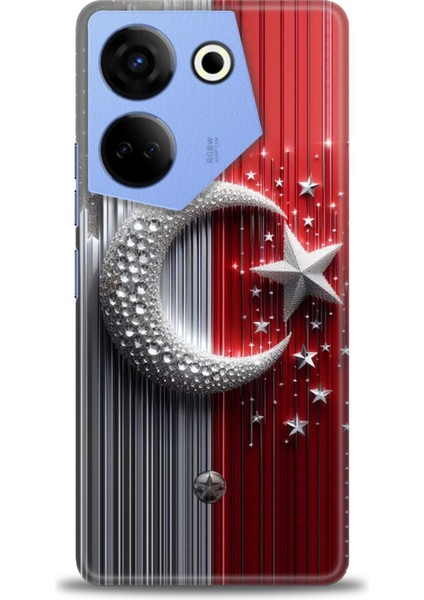 Tecno Camon 20 Pro 4g Kılıf Hd Baskılı Kılıf + Seramik Tam Kaplayan Ekran Koruyucu 40