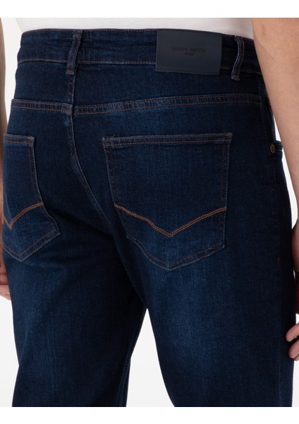 Erkek Koyu Lacivert Slim Fit Jean Pantolon 50308930-VR100