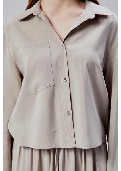 Bej Oversize Gömlek fiyatları