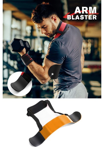 Biseps Izole Kol Blaster Curl Triseps Izolasyon Premium Lifting Straps ile Destekli Antrenman