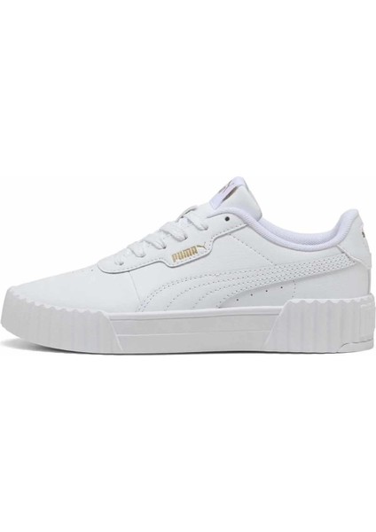 Carina 3.0 White-Puma Gold Kadın Sneaker Ayakkabı 401476-01 Beyaz