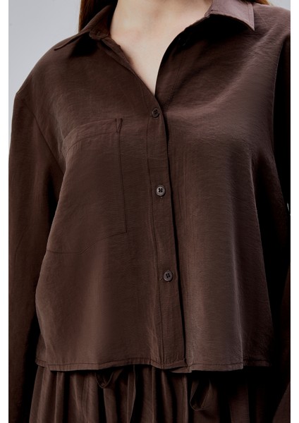 Kahverengi Oversize Gömlek fiyatları