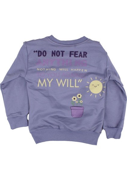 Kız Çocuk Mor Fırfırlı My Will Yazılı Saksıda Çiçek Baskılı 2'li Takım - 1015601 modelleri