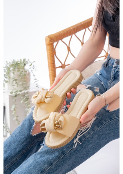 Kadın Tokalı Minnoş Terlik Ev Terliği-Misafir Terliği-Bohça Terliği-Çeyiz Terliği