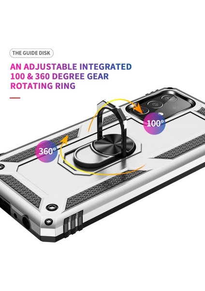 Samsung Galaxy A33 5g Kılıf Sofya Yüzüklü Silikon Kapak - Gümüş Ynsmr indirimleri