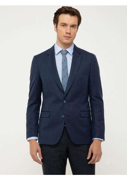 Erkek Lacivert Slim Fit Ceket 50199419-VR033
