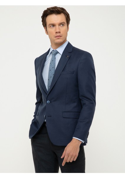 Erkek Lacivert Slim Fit Ceket 50199419-VR033