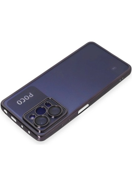 Xiaomi Poco X5 Pro 5g Kılıf Razer Lensli Silikon - Mor Ynsmr