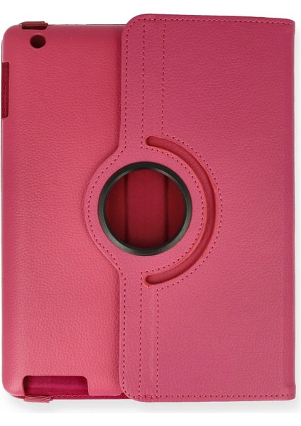 Apple iPad 4 9.7 Kılıf 360 Tablet Deri Kılıf - Pembe Ynsmr