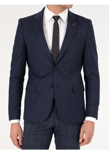 Erkek Lacivert Slim Fit Ceket 50258858-VR033