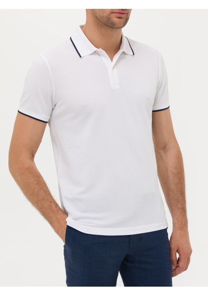 Erkek Beyaz Slim Fit T-Shirt 50268210-VR013