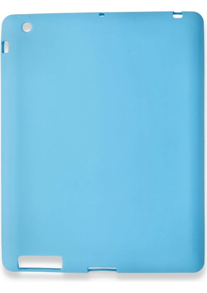 Apple iPad 4 9.7 Kılıf Evo Tablet Silikon - Mavi Ynsmr