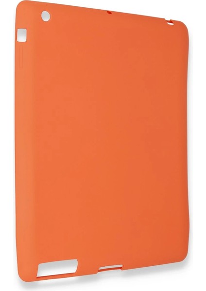 Apple iPad 4 9.7 Kılıf Evo Tablet Silikon - Turuncu Ynsmr