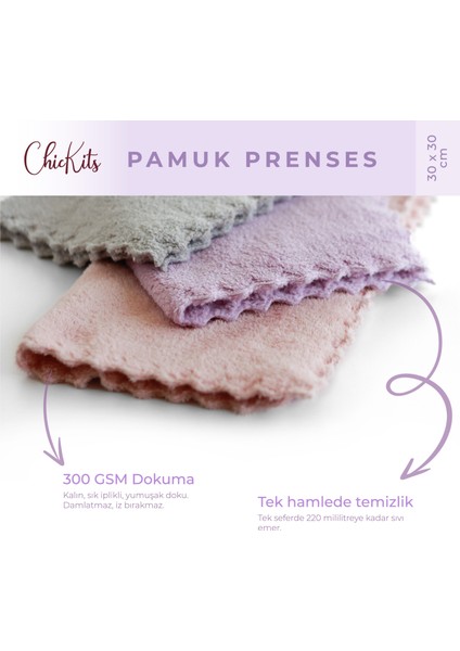 Pamuk Prenses - Ultra Emici Mikrofiber Bez 30X30 Cm