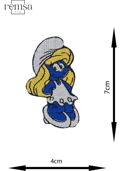 Ütü ile Yapışan Arma - Patch - Şirinler Set Modeli (4 Adet)