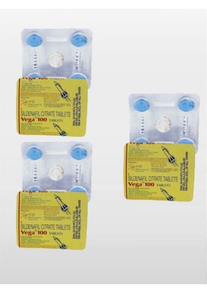 Vega 100 Hap 4'lü x 3 Dizi Toplam: 12 Adet Geciktiricilî Serleştiricilî Tablet Orjinal Lovıx VEGA100 Mg CIALIS1000 Kamagrâ