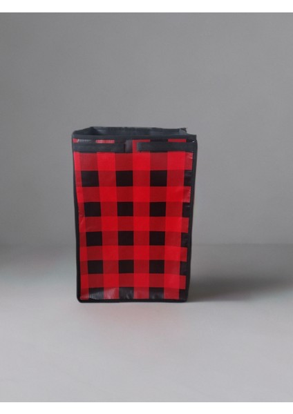 Işıltı Home Desıgn Telli Pazar Arabası Çantası Kırmızı Kareli fiyatları