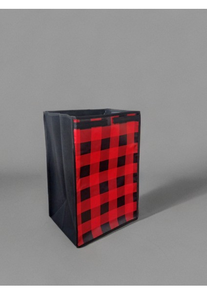 Işıltı Home Desıgn Telli Pazar Arabası Çantası Kırmızı Kareli indirimleri