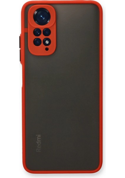 Xiaomi Redmi Note 11 Kılıf Montreal Silikon Kapak - Kırmızı Ynsmr