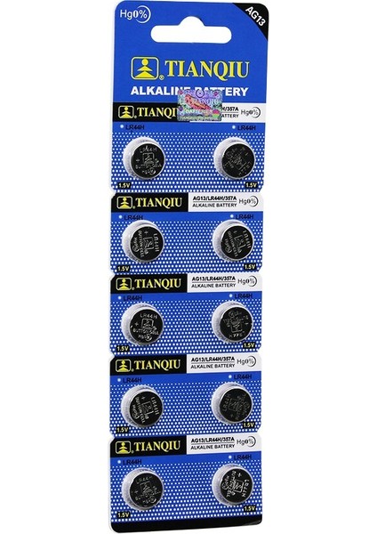 AG13 Saat Pili LR44H/357A - 1.5V 10LU Kart (4401)