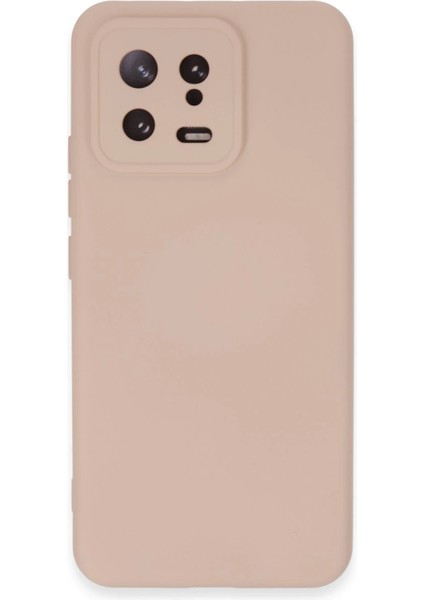 Xiaomi Mi 13 Kılıf Nano Içi Kadife Silikon - Pudra Ynsmr