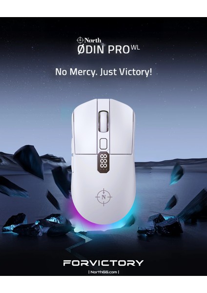 Odin Pro Wl 26.000 Dpı 750 IPS 70G Ultralight Rgb Kablosuz Beyaz Gaming Mouse