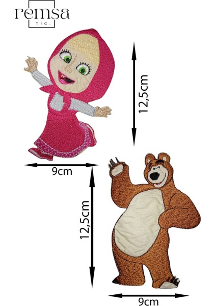Ütü ile Yapışan Arma - Patch - Maşa ile Koca Ayı Modeli (9cm x 12,5cm)