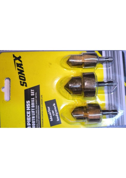 Sonax Pvc 3 Adet Kademeli Matkap Ucu, Altıgen Saplı Su Borusu Bağlantı Aleti 20/25/32MM, Ahşap Delme Merkezi Matkap Ucu