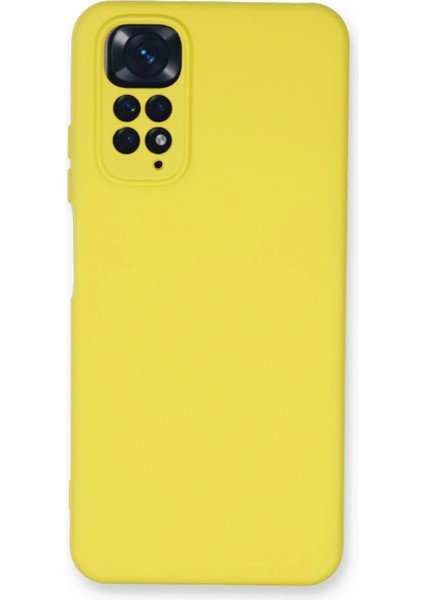 Xiaomi Redmi Note 11 Kılıf Nano Içi Kadife Silikon - Sarı Ynsmr