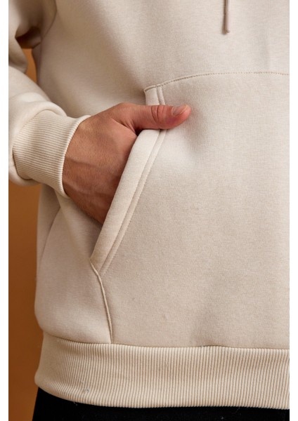 Origin Erkek Hoodie Sweatshirt Bej