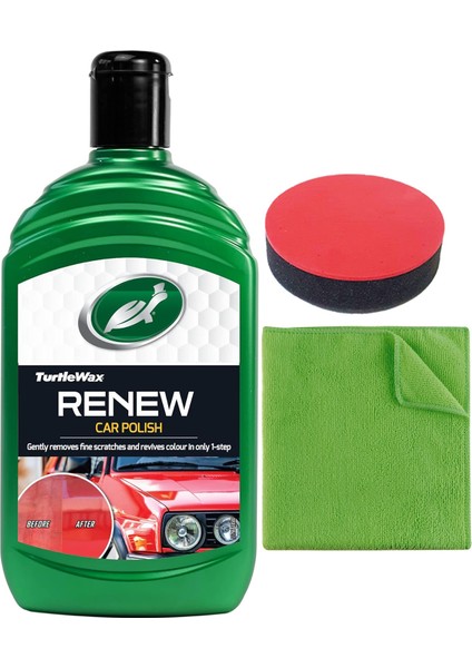 Boya Yenileyici & Çizik Giderici Sıvı Cila 500 ml + Cila Uygulama Süngeri + Mikrofiber Bez
