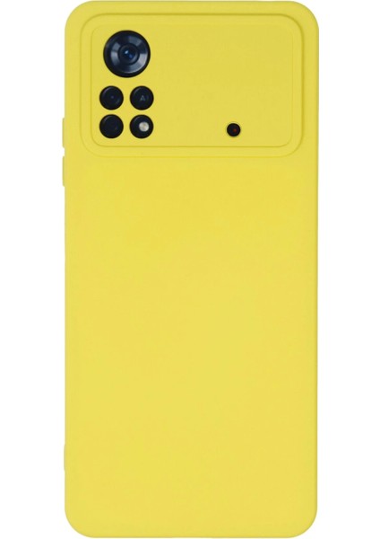 Xiaomi Poco X4 Pro 5g Kılıf Nano Içi Kadife Silikon - Sarı Ynsmr