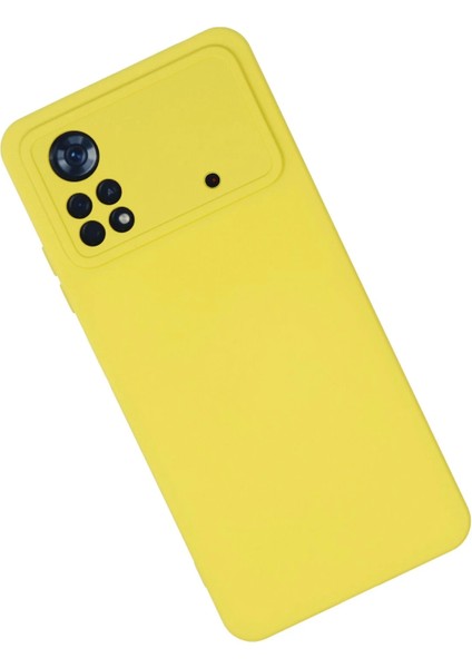 Xiaomi Poco X4 Pro 5g Kılıf Nano Içi Kadife Silikon - Sarı Ynsmr