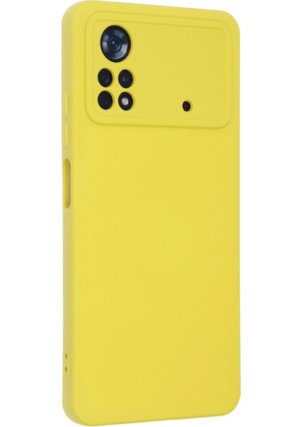 Xiaomi Poco X4 Pro 5g Kılıf Nano Içi Kadife Silikon - Sarı Ynsmr