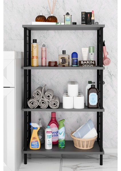 Çevir Kur Kolay Kurulum 4 Katlı Banyo Rafı | Metal Telli Çok Amaçlı Organizer Dolap Stand Raf fiyatları