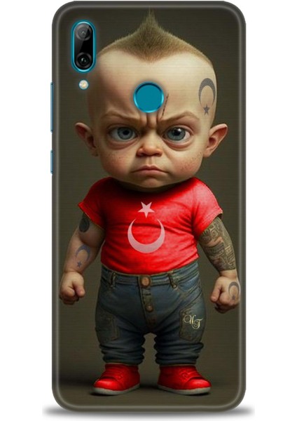 Huawei P Smart 2019 Kılıf Hd Baskılı Kılıf + Seramik Tam Kaplayan Ekran Koruyucu 244