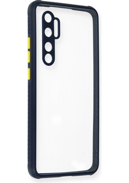 Xiaomi Mi Note 10 Lite Kılıf Miami Şeffaf Silikon - Lacivert Ynsmr