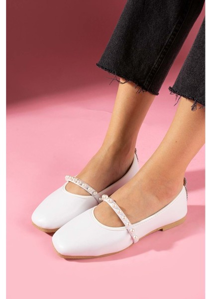 Kadın Cilt Incili Babet Ev ve Dış Mekan Ayakkabısı - Siyah - 36 modelleri