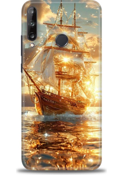 Huawei P40 Lite E Kılıf Hd Baskılı Kılıf + Seramik Tam Kaplayan Ekran Koruyucu 234