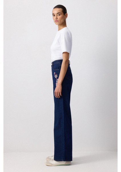 Nakışlı Denim Pantolon modelleri