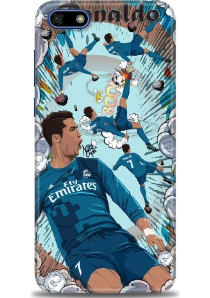 Huawei Y5 2018 Kılıf Hd Baskılı Kılıf + Seramik Tam Kaplayan Ekran Koruyucu 1