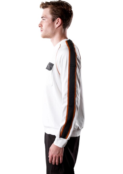 Isaora Şerit Detaylı Streç Relaxed Fit Göğüs Cepli Bisiklet Yaka Sweat Erkek Sweat M24S8102 Sbt fiyatları
