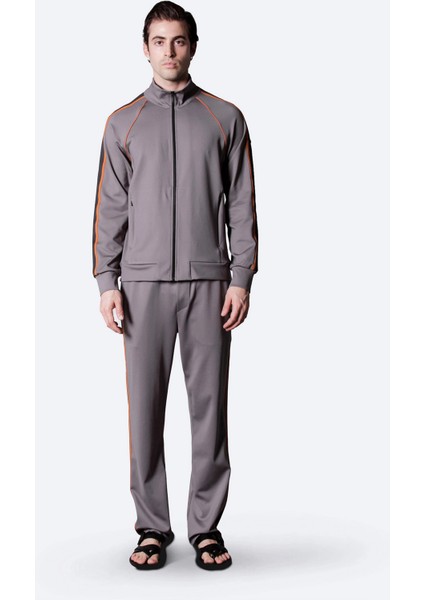 Isaora Şerit Detaylı Streç Relaxed Fit Normal Bel Düz Paça Jogger Pantolon Erkek Pantolon M24S5404 Nrd