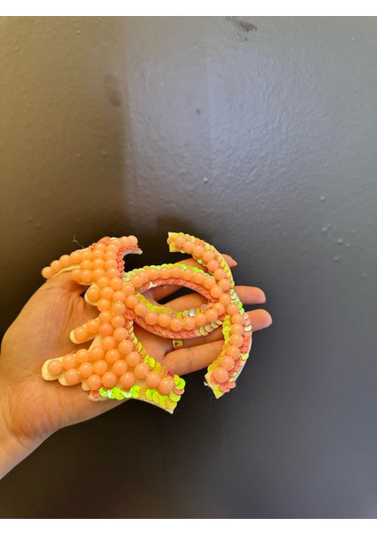 13X13 cm Pembe Boncuklu Tasarım Arma Dikiş Aplike fırsatları