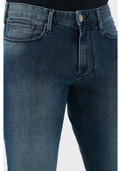 Streç Pamuklu Slim Fit Normal Bel Düz Paça Jeans Erkek Kot Pantolon EM000121 AF14121 MB002 fırsatları